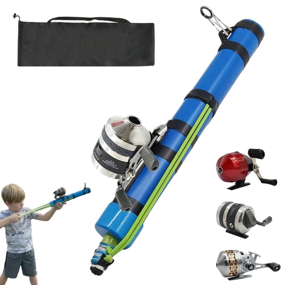 Catapult Fishing Rod, 2026 Upgrade Fly Fishing Rod, Compact Lure Launcher Rod for Saltwater & Freshwater Great Gear for Outdoor Anglers Travel