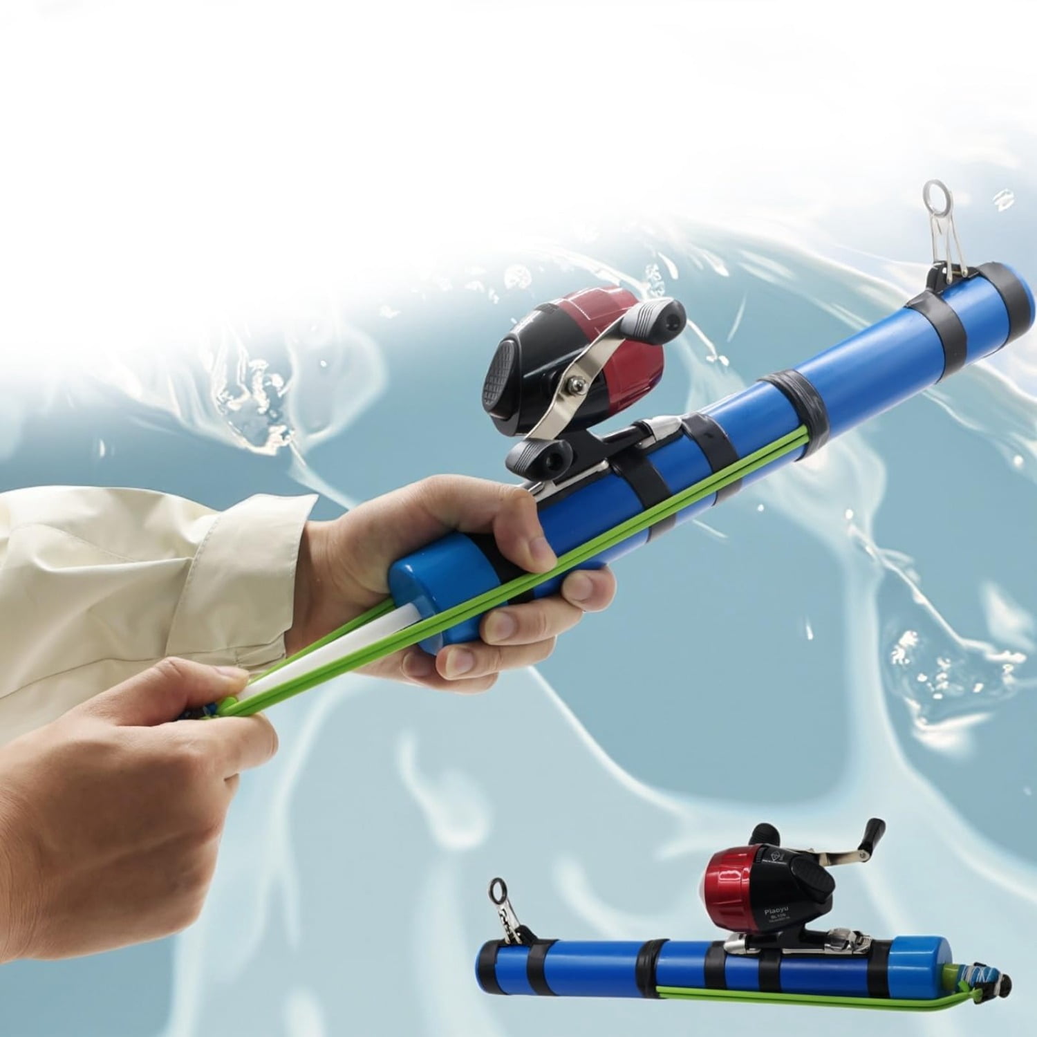 campact fishing pole Catapult Fishing Rod – Compact Portable Fishing Pole, Collapsible to 15.2″,  Saltwater & Freshwater, Dual Function for Casting & Chumming, Ideal Travel  Gift