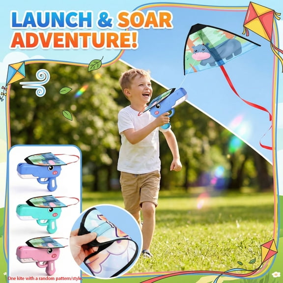 Catapult Foam Glider Dinosaur Kite, 12.99 Inch Launcher Toy, Outdoor Sports Flying Toys (1Pc, Green)