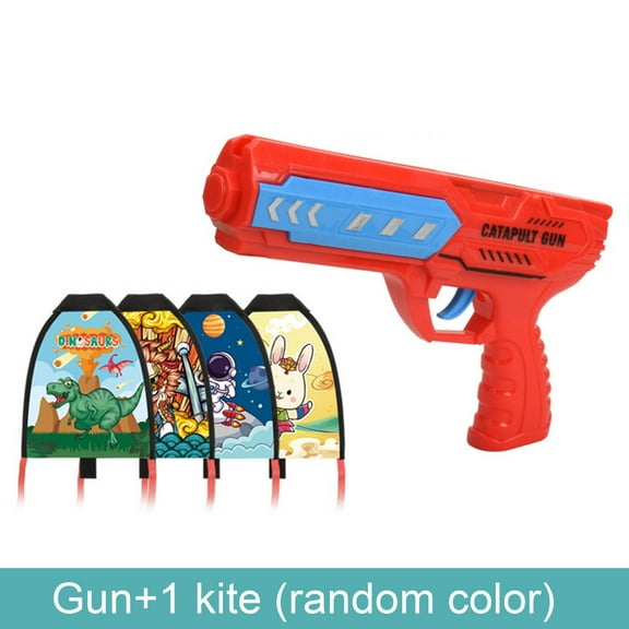 Catapult Kite Launcher Toy Set - Wind-Powered Flying Outdoor Fun for Beach & Park(Red)