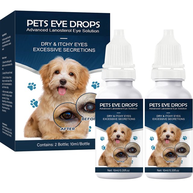 Cataract Drops for Dogs, LINMOUA Pets Eye Drops, Effective Dog Eye