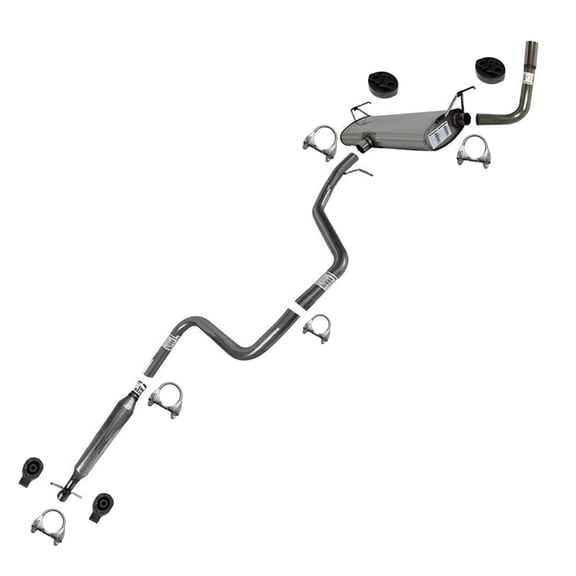 Northeastern Exhaust Resonator, Intermediate Pipe and Tail Pipe Fits 2008-2012 Chevrolet Malibu 2.4L & 2008-2010 Chevrolet Malibu 3.5L - Direct Fit | Stainless Steel