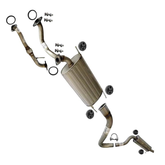 Northeastern Exhaust | Stainless Steel Intermediate Pipe, Muffler & Resonator Kit Fits 1998-2005 Lexus LX 470 & 1998-2006 Toyota Land Cruiser 4.7L - Direct Fit