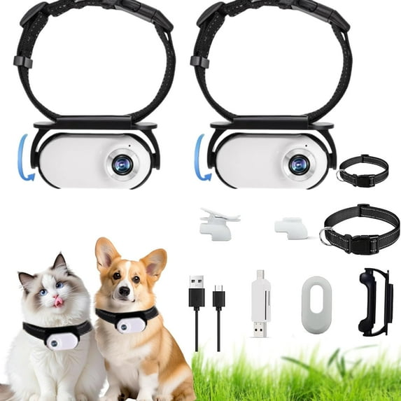 Catcam Pro, Cat Cam Pro Pet Collar Camera, 1080p HD Cat Camera Collar with Video Record, Waterproof Body Camera for Pet Supplies/Stuff, Wireless Mini Sport Cam,Wearable Collar Dog Pet Cam
