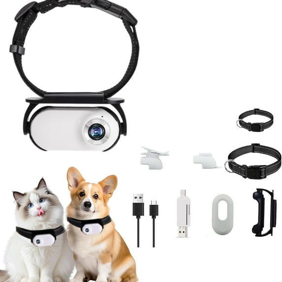 Catcam Pro, Cat Cam Pro Pet Collar Camera, 1080p HD Cat Camera Collar with Video Record, Waterproof Body Camera for Pet Supplies/Stuff, Wireless Mini Sport Cam,Wearable Collar Dog Pet Cam