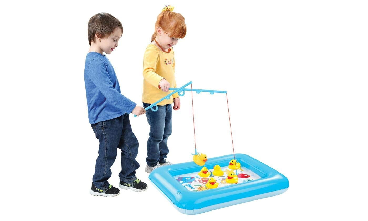 Hook That Duck A Crazy Game of Duck Hooking Fun for 2 Players with  Inflatable Pond : : Toys & Games