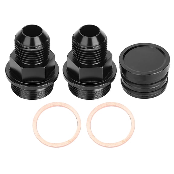 Catch Can Rear Block Breather Plug Fittings M28-10AN Engine Specialty Adapter Set Fit for Honda B16 B18C (3 Rear Block Plugs & 2 O-Rings, 14.0 x 12.0 x 3.0 inches / 35.6 x 30.5 x 7.6 cm)