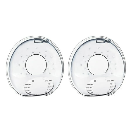 Catch Milk Collection Shells | Set of Two Discreet Leak-Protection Silicone Cups, BPA-Free and Reusable| Reusable Breast Shells Collect Up to 1oz | No More Wasted Milk or wasteful Breast Pads(Clear)