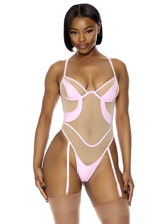 Catch My Wave Mesh Teddy Set - Orchid