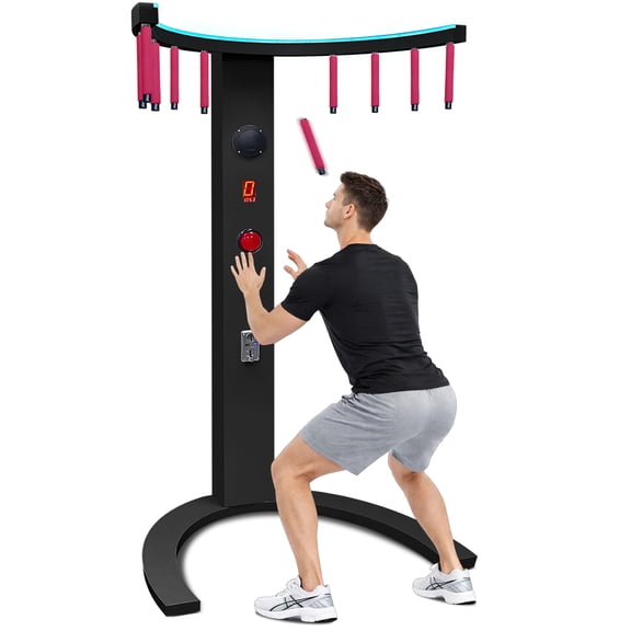 Catch Stick Arcade Game Machine -Hand Eye Coordination Training Catching Stick Game, Coin Operated Party Rental for Events, Carnivals, Bars