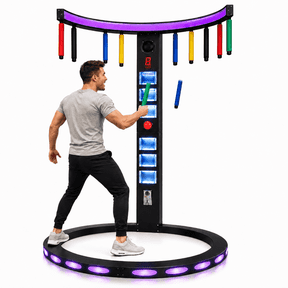 RDYMONKEY Catching Stick Arcade Game Machine, 2-Player Reaction Challenge Game with LED Lights, Score Display, 3 Modes, 6 Speed Levels, Coin Operated Party Game for Bar, Arcade, Home Game Room & Even