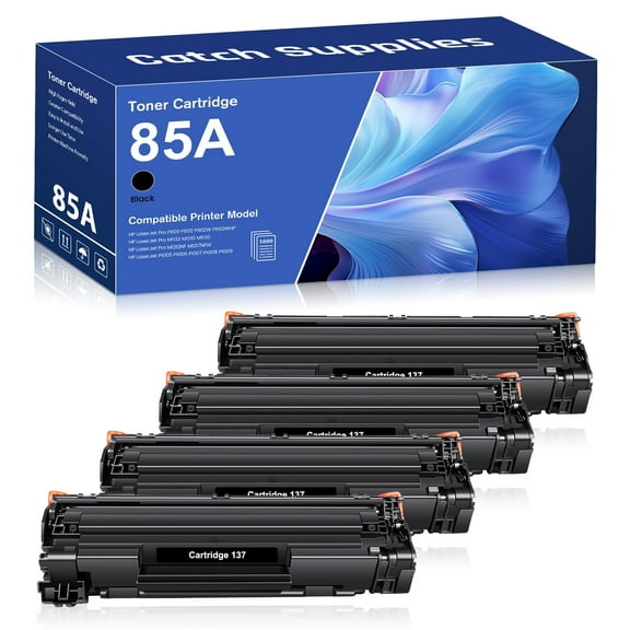 Catch Supplies 85A 4-Pack Black Compatible for Toner Cartridge for HP 85A CE285A for HP LaserJet P1102W P1100 P1102 P1102WHP, Pro M1132 M1210 M1130 M1212NF M1217NFW