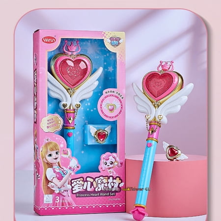 Catch Teenieping Heart Wings Magic Game Princess Heart Wand Set Girls Toys - Light Up Magic Wand