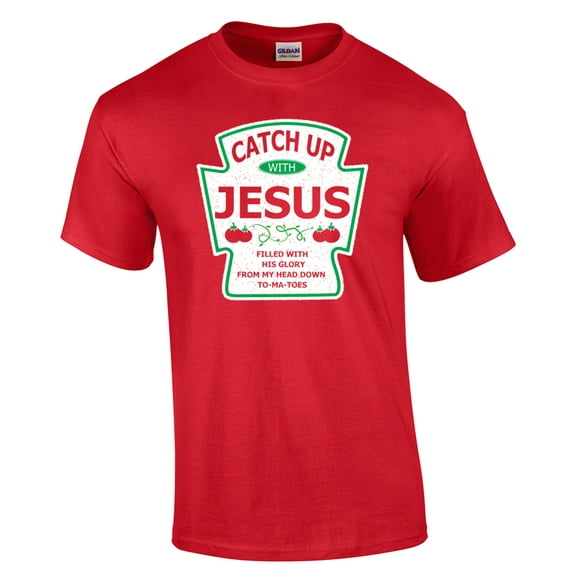 Catch Up with Jesus T-Shirt-Red-Small