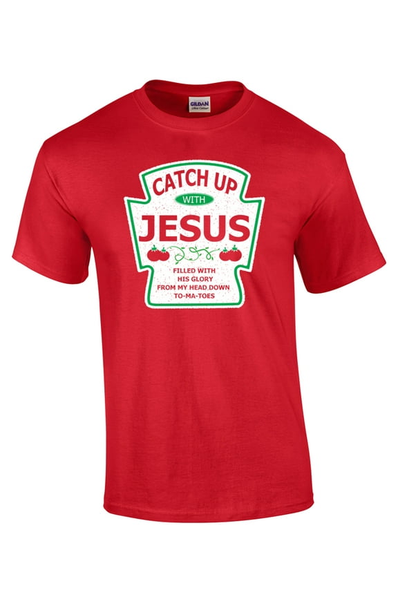 Catch Up with Jesus T-shirt-Red-6xl