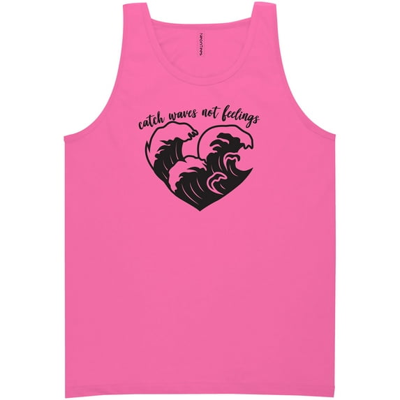 Catch Waves Not Feelings Neon Tank Top
