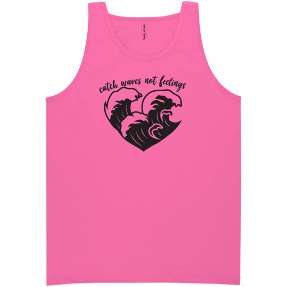 Catch Waves Not Feelings Neon Tank Top