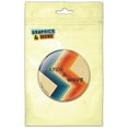 thumbnail image 1 of Catch a Wave Retro Stripes Surf Beach Refrigerator Button Magnet, 1 of 2