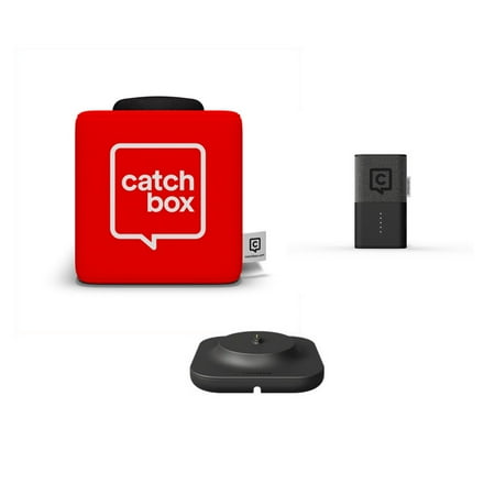 Catchbox Plus Throwable Microphone System with 1 Red Cube, 1 Black Clip, and 1 Dock