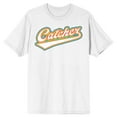 thumbnail image 1 of Catcher Crew Neck Short Sleeve Men's White T-shirt-Medium, 1 of 4