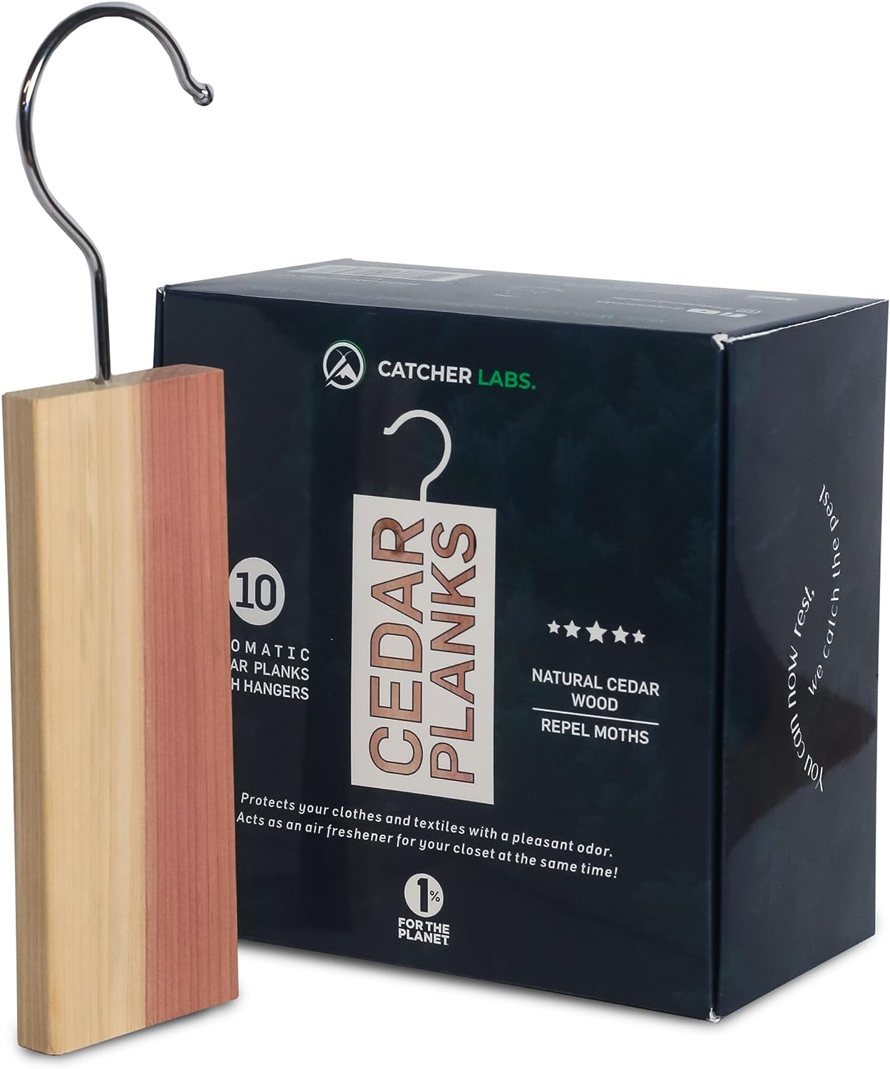 Catcher Labs Cedar Planks for Moth Repellent Cedar Blocks for Clothes