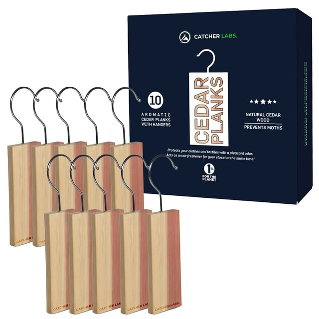 Catcher Labs Cedar Wood Planks for Moth Control Closet Protection