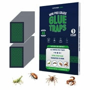 Catcher Labs Mini Glue Traps (48 Traps) Non-Toxic Extra Sticky Glue Board Pre-Baited with Fruity Scent Attractant Trap & Kill Insects, Bugs, Spiders, Crickets, Scorpions, Cockroaches, Centipedes, Mice