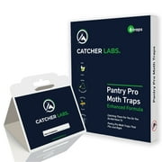 Catcher Labs Pantry Moth Traps with Non-Toxic Pheromones | Get Rid of Moths in House (6-Pack)