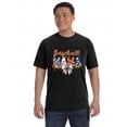 thumbnail image 1 of Catcher Mom Baseball Comfort Coler T-Shirt with Leopard Heart Graphic, Unisex, up to size 4XL, 1 of 4