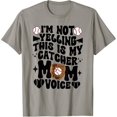 thumbnail image 1 of Catcher Mom Voice Baseball Catcher Mom Baseball Catcher Mama T-Shirt Unisex S-5XL Hot Trending Shirt, Vintage Birthday Gift, 1 of 2