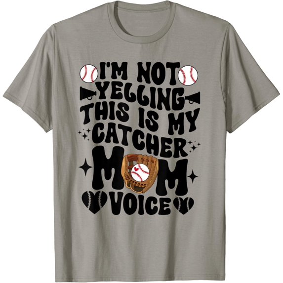 Catcher Mom Voice Baseball Catcher Mom Baseball Catcher Mama T-Shirt Unisex S-5XL Hot Trending Shirt, Vintage Birthday Gift