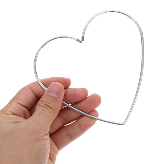 SEWCHICS Silver Heart Shape Metal Rings for DIY Dreamcatcher Accessories 9PCS