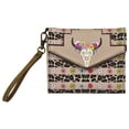 thumbnail image 1 of Catchfly Mini Floral and Tan Cowskull Wallet, 1 of 1