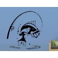 thumbnail image 1 of Catching FISH with pole ~ WALL OR WINDOW DECAL 22" X 24", 1 of 3