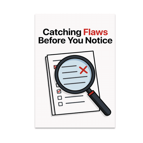 Catching Flaws Before You Notice - Quality Control Professional - 13x19 Poster Print