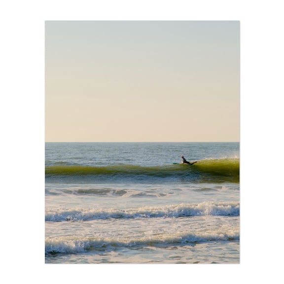 Catching the Morning Waves 02 - Ocean City Maryland Photography Surf Ocean Waves Coast Beach Seascape Minimalist Unframed Wall Art Print 9 x 12 inches