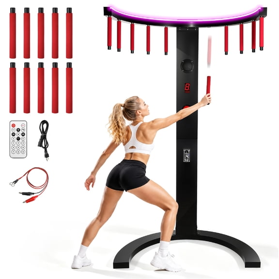 Soimiss Electronic Drop Stick Reflex Game Multi-Color Steel Frame for Ball Catching