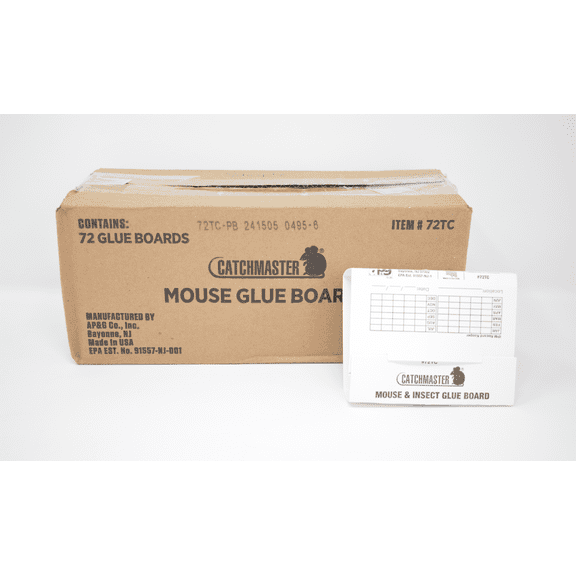 Catchmaster 72TC - Mouse Glue Boards - Catches Mice - Case (72 Glue boards) - AP&G