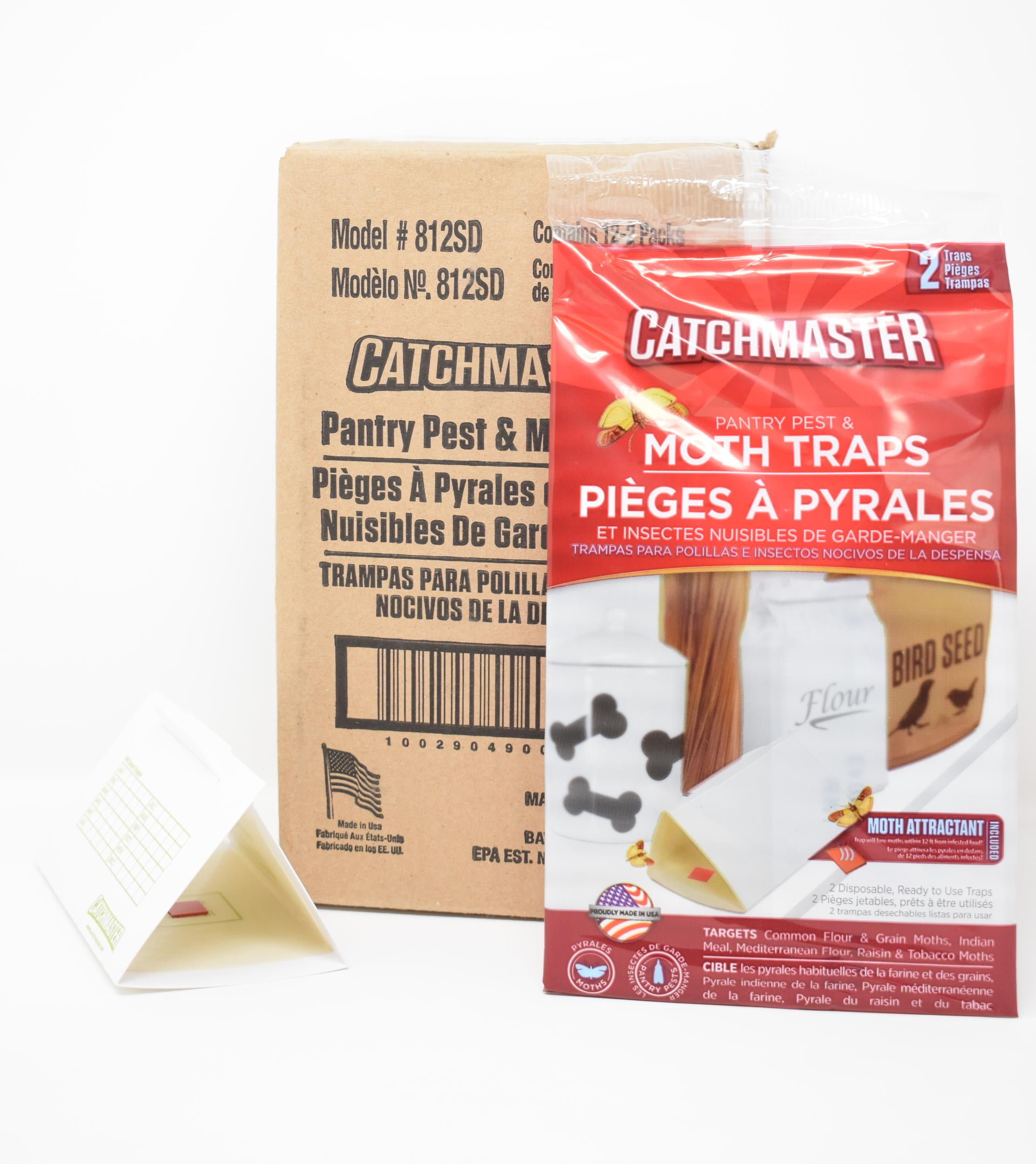 Catchmaster Pantry Pest & Moth Traps 6Pk, Bug Killer for Closet, Kitchen  Storage, & Pantry, Sticky Moth Traps for House, Protect Clothes & Carpet