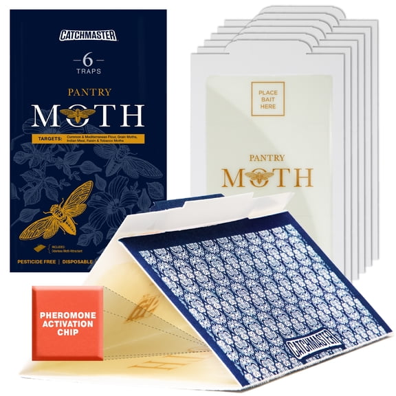 Catchmaster Decorative Pantry Pest & Moth Trap 6Pk, Glue Trap for Kitchen Storage & Pantry