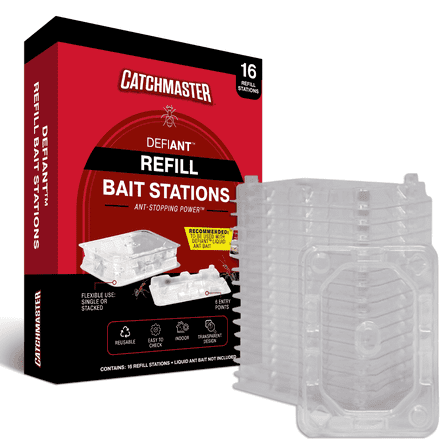 Catchmaster DEFIANT 16 Reusable Ant Traps Indoor & Outdoor (Liquid Ant Bait NOT INCLUDED)
