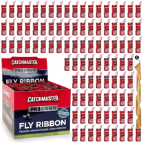 Catchmaster Fly Ribbon 96-Pack, Sunproof Flying Insect & Fruit Fly Traps Outdoor & Indoor