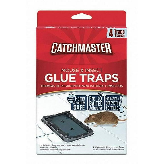 Catchmaster Glue Trap, 5-1/4 In. L, 3-1/2 In. W, PK4 - 104