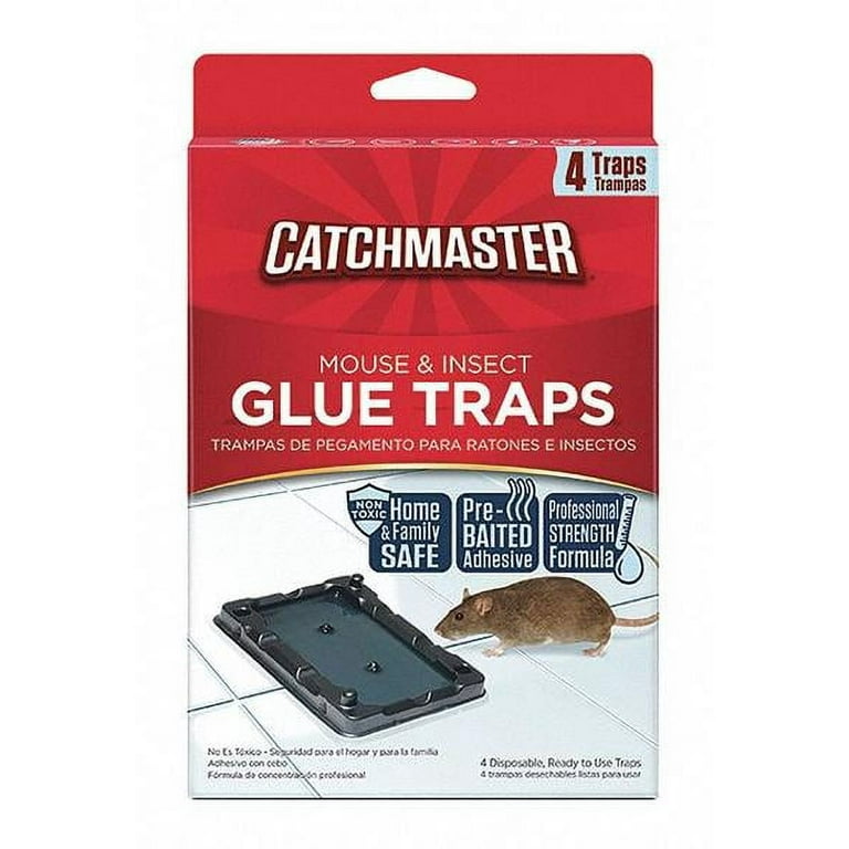 Catchmaster Glue Trap, 5-1/4 in. L, 3-1/2 in. W, PK4 - 104