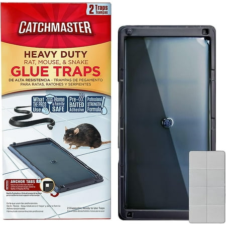 product image of Catchmaster Heavy Duty Baited Rat Glue Traps, 2 Count - Indoor Use, Safe & Non-Toxic - For Rats, Mice, and Insects