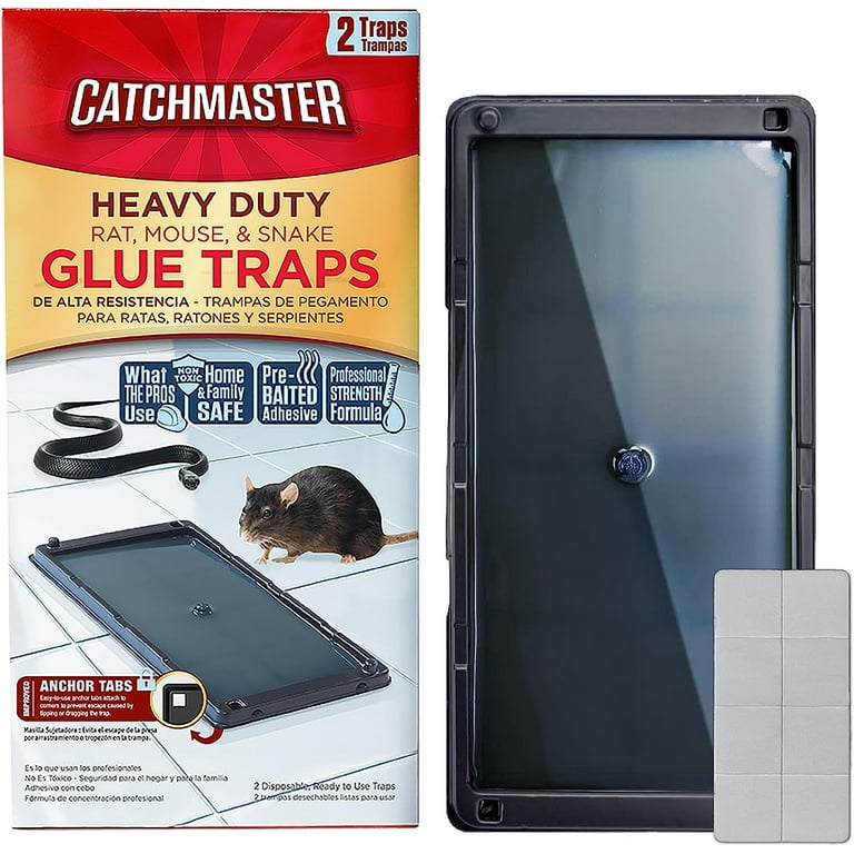 Catchmaster Heavy Duty Baited Rat Glue Traps, 2 Count