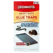 2 Pack Catchmaster Heavy Duty Solid Home Pests Glue Trays 4 Count - Rats, Mouse, Snakes