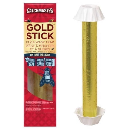 Catchmaster Indoor & Outdoor Fly Trap Gold Stick with Hook