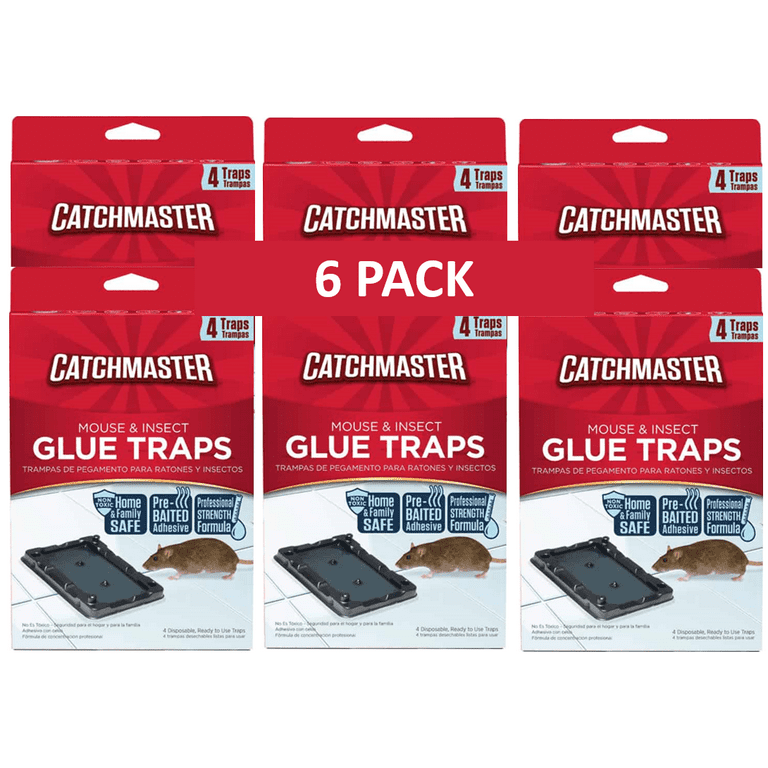 Catchmaster Baited Mouse Glue Traps - 4 pack