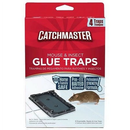 Catchmaster Indoor Mouse & Insect Glue Traps, 4 Count